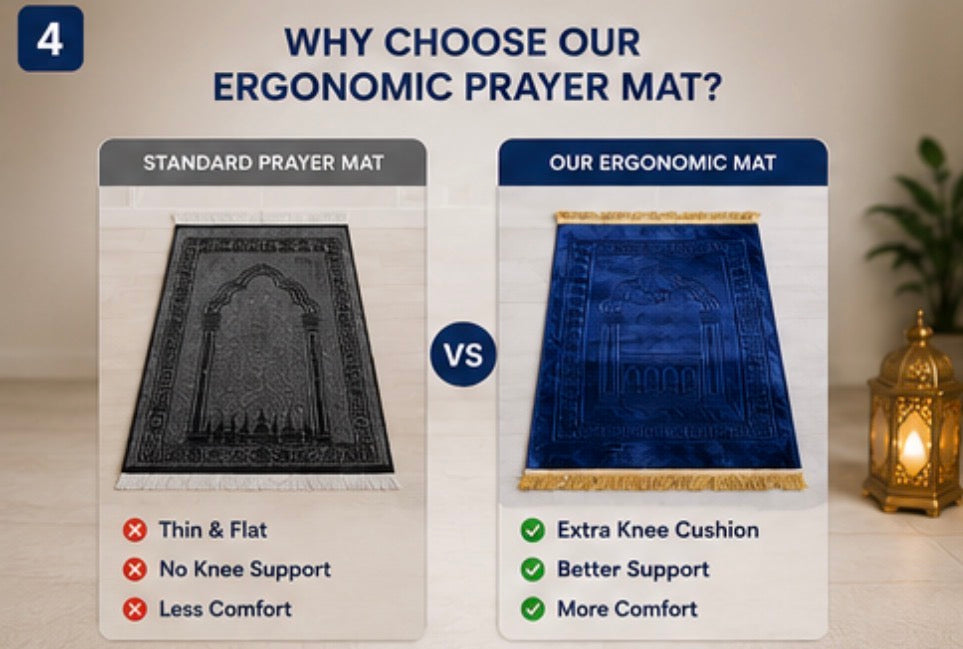 Ergonomic Prayer Mat with Knee Support | Free Worldwide Shipping